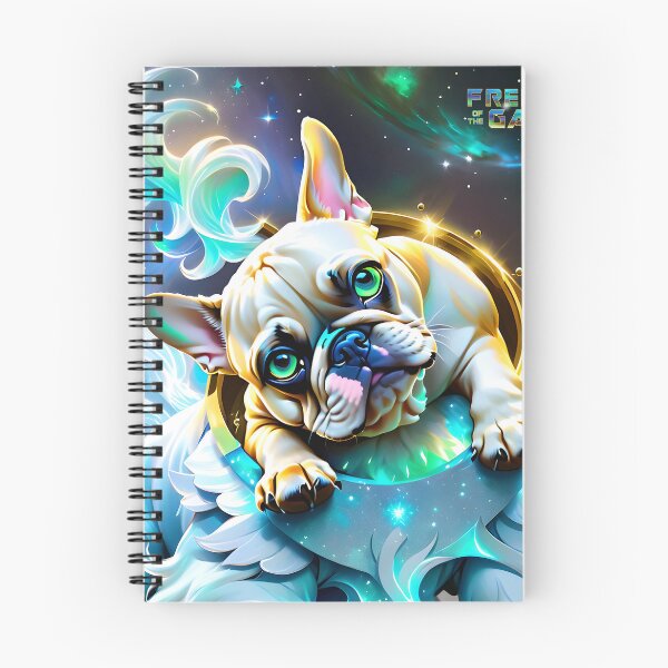 Item preview, Frenchies of the Galaxy  French Bulldog space fantasy art pic designed and sold by PineappleBlend.