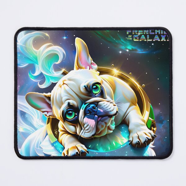Item preview, Frenchies of the Galaxy  French Bulldog space fantasy art pic designed and sold by PineappleBlend.