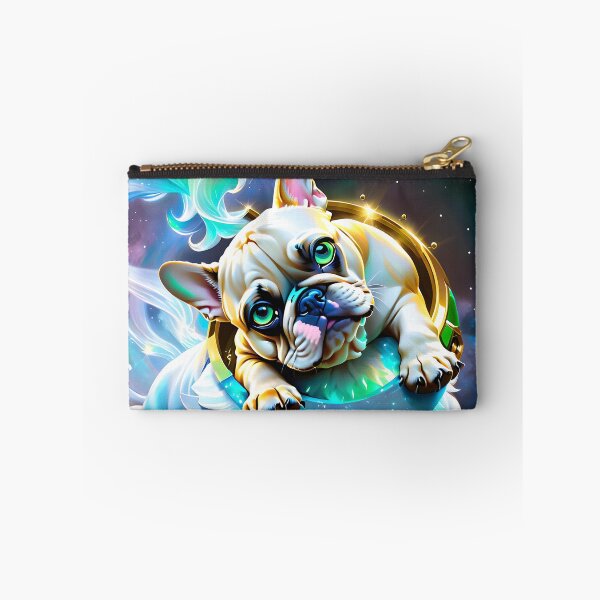 Item preview, Frenchies of the Galaxy  French Bulldog space fantasy art pic designed and sold by PineappleBlend.