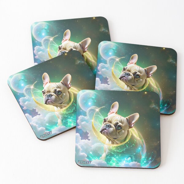 Item preview, Frenchies of the Galaxy  French Bulldog space fantasy art pic 2 designed and sold by PineappleBlend.