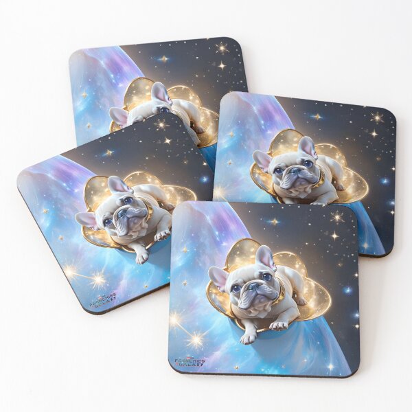 Item preview, Frenchies of the Galaxy  French Bulldog space fantasy art pic 3 designed and sold by PineappleBlend.