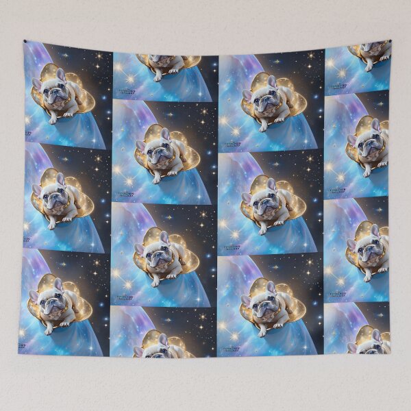 Item preview, Frenchies of the Galaxy  French Bulldog space fantasy art pic 3 designed and sold by PineappleBlend.