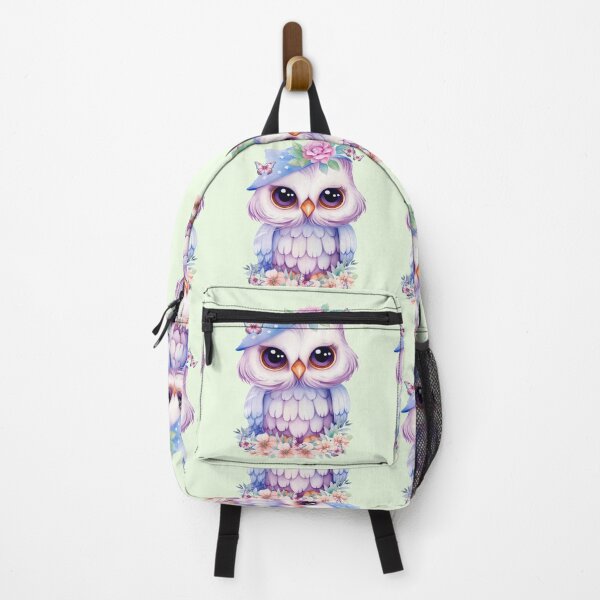 Item preview, Pretty fantasy owl with flowers and butterflies designed and sold by LoneAngel.