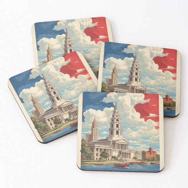 Item preview, Columbus Ohio USA Vintage Poster Tourism  designed and sold by TravelersGems.
