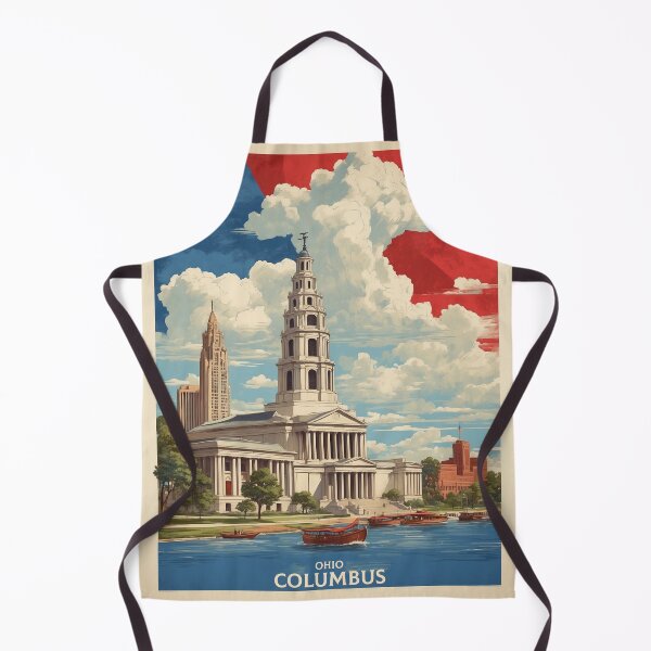 Item preview, Columbus Ohio USA Vintage Poster Tourism designed and sold by TravelersGems.