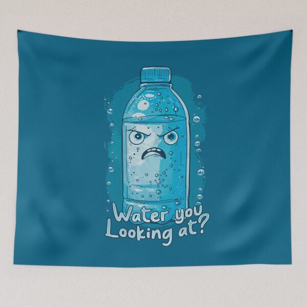 Item preview, Water You Looking At? - Hydrate Water Bottle Character Tee designed and sold by Sir Meow Meow.