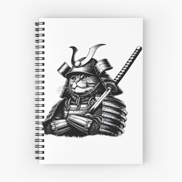 Item preview, Cool Cat Samurai Portrait Ninja Japan Art designed and sold by TomFrontierArt.