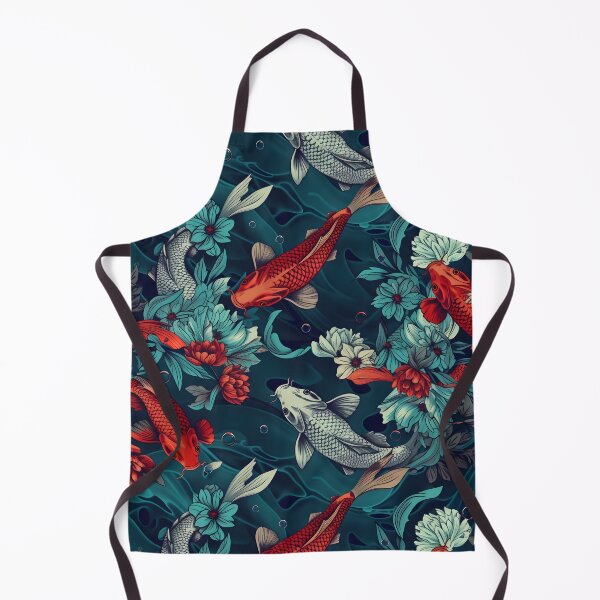 Item preview, Ruby red koi in the jade green and sapphire blue sea designed and sold by TextImageQueens.