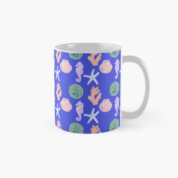 Item preview, Coral & Reef: Undersea Advocates: Marine Life Pattern on Bright Blue designed and sold by IraNiva.