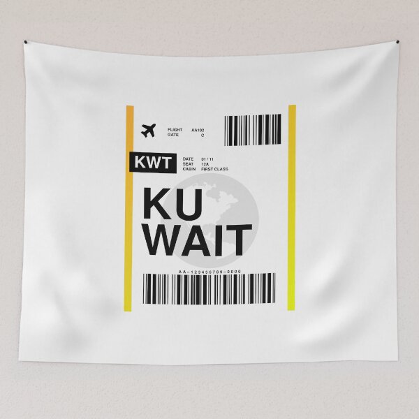 Item preview, Kuwait Boarding Pass designed and sold by RabbitK.