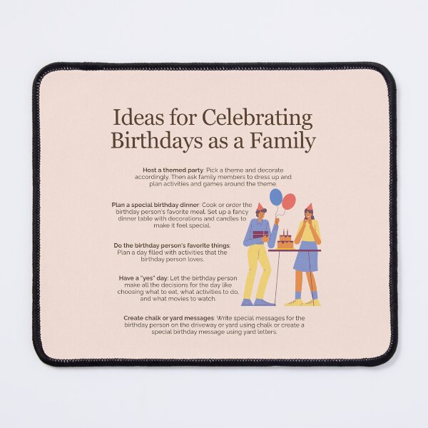 Item preview, Ideas for Celebrating Birthdays as a Family designed and sold by TheFocusedShop.