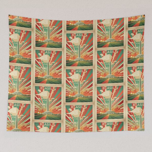 Item preview, Brasilia Brazil Vintage Poster Tourism  designed and sold by TravelersGems.