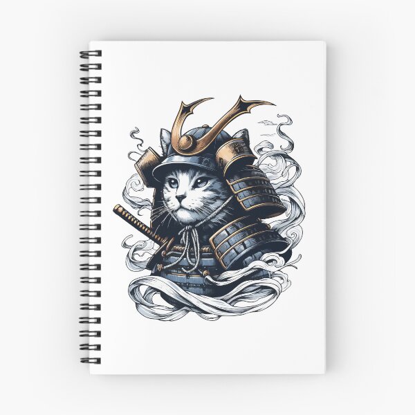 Item preview, Cool Retro Cat Samurai Portrait Ninja Japan Art designed and sold by TomFrontierArt.