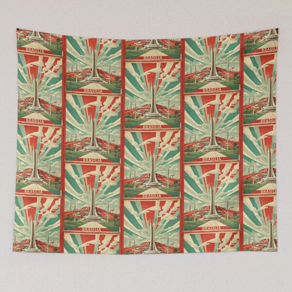 Item preview, Brasilia Brazil Vintage Poster Tourism  designed and sold by TravelersGems.