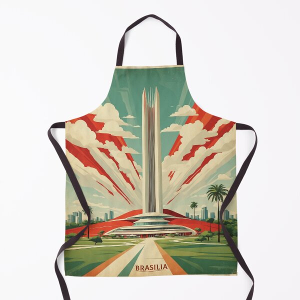 Item preview, Brasilia Brazil Vintage Poster Tourism designed and sold by TravelersGems.