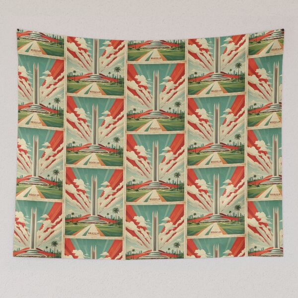 Item preview, Brasilia Brazil Vintage Poster Tourism  designed and sold by TravelersGems.