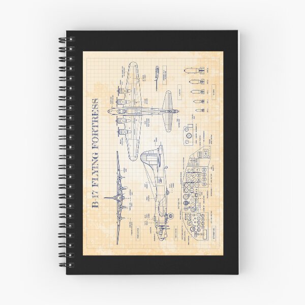 Item preview, B-17 Flying Fortress (Old Blue Grid- Horizontal) designed and sold by BGALAXY.