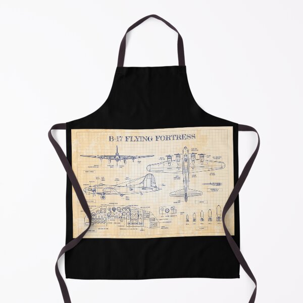 Item preview, B-17 Flying Fortress (Old Blue Grid- Horizontal) designed and sold by BGALAXY.