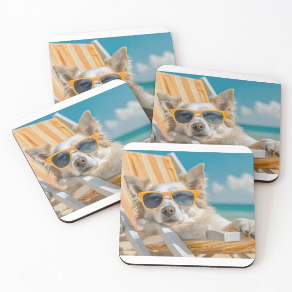 Item preview, Cute Dog wearing cool glasses designed and sold by quantum X.