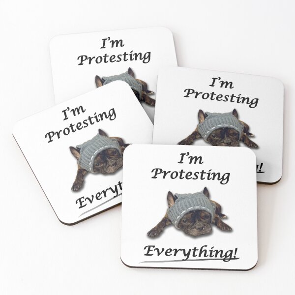 Item preview, Protesting frenchie designed and sold by Infinite Solutions.
