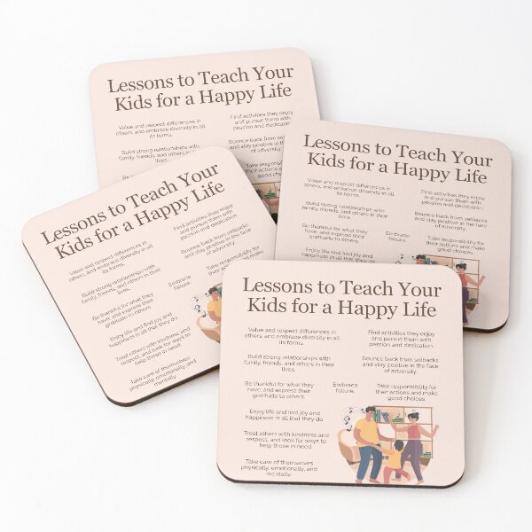 Item preview, Lessons to Teach Your Kids for a Happy Life designed and sold by TheFocusedShop.