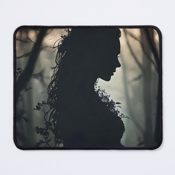 Item preview, Beautiful Silhouette Woman in the Dark Forest designed and sold by Artful Dreams.
