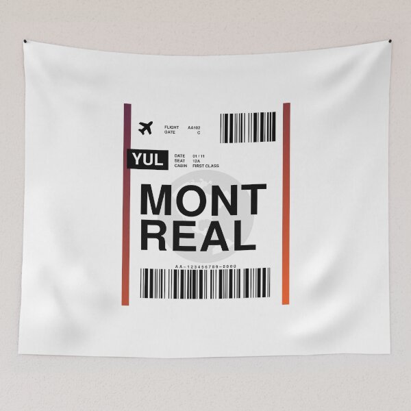 Item preview, Montreal Boarding Pass designed and sold by RabbitK.