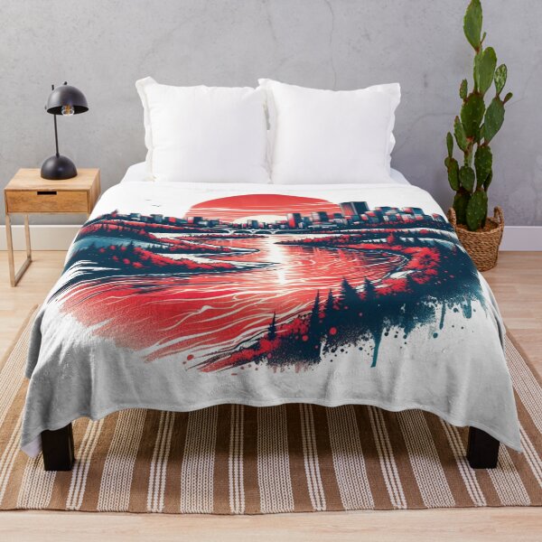 Item preview, The landscape in Edmonton that I envision is a wide river flowing.  designed and sold by PaintMeWorld.