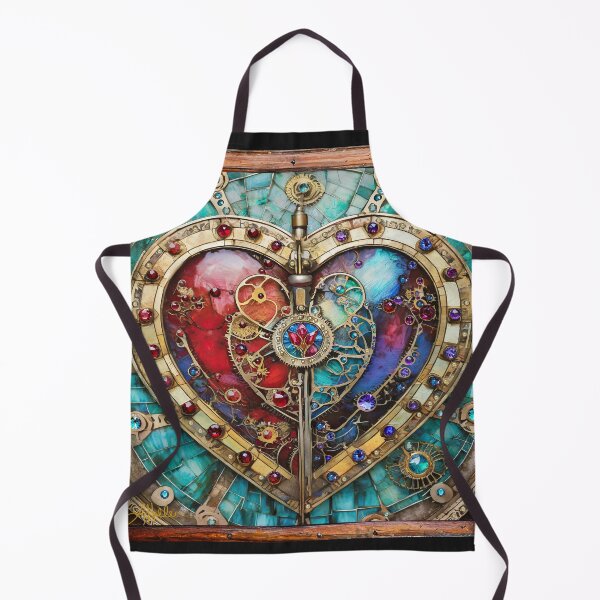 Item preview, Steampunk Heart series - Red and Blue designed and sold by Lee Hiller Designs.