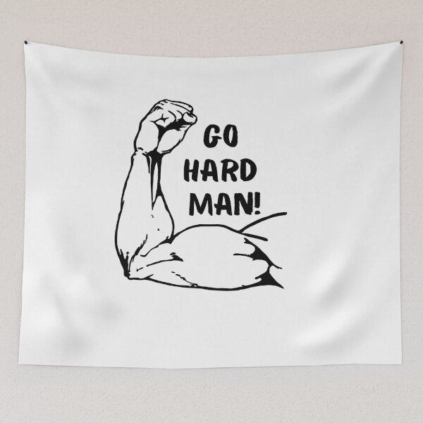 Item preview, go hard man! designed and sold by YoucefARTshope  ⭐⭐⭐⭐⭐.