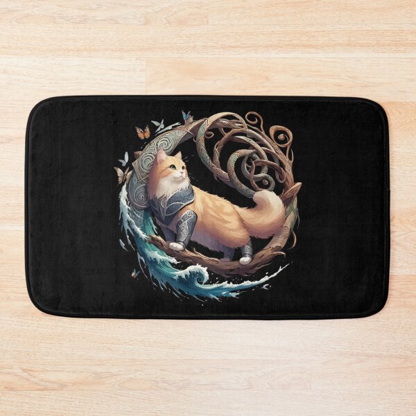 Item preview, Cute Viking Cat Norse Mythology Celtic Knot designed and sold by TomFrontierArt.
