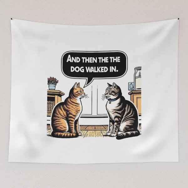 Item preview, Comic Cats and Their Canine Surprise designed and sold by BlueGoldArt.