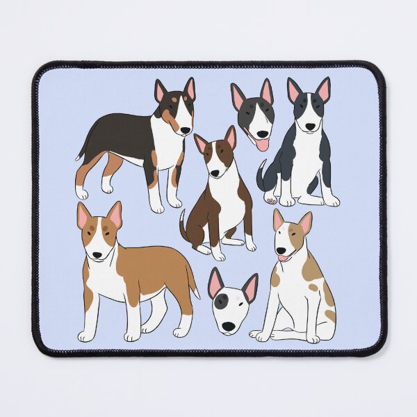 Item preview, Miniature bull terrier dog pattern designed and sold by Yaragold.