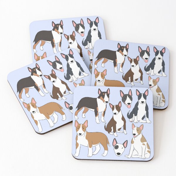 Item preview, Miniature bull terrier dog pattern  designed and sold by Yaragold.