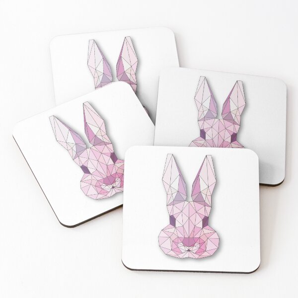Item preview, Rabbit: Geometric Head Art designed and sold by ColorfulForest.