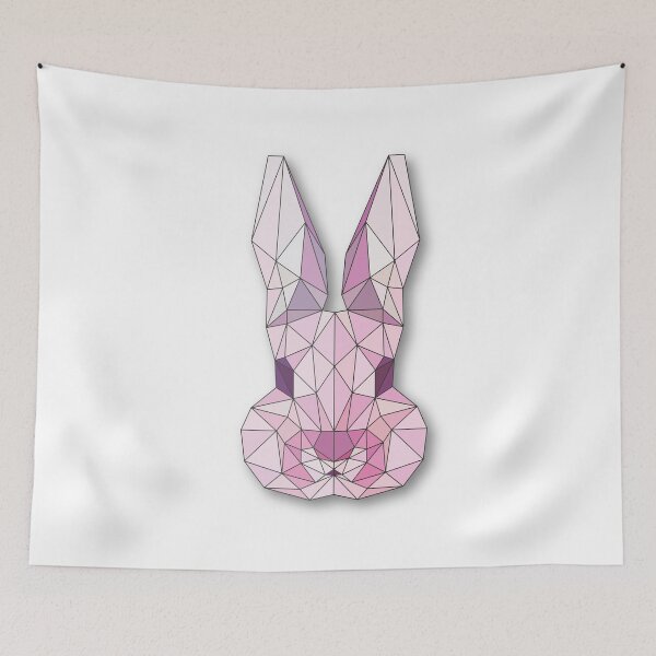 Item preview, Rabbit: Geometric Head Art designed and sold by ColorfulForest.