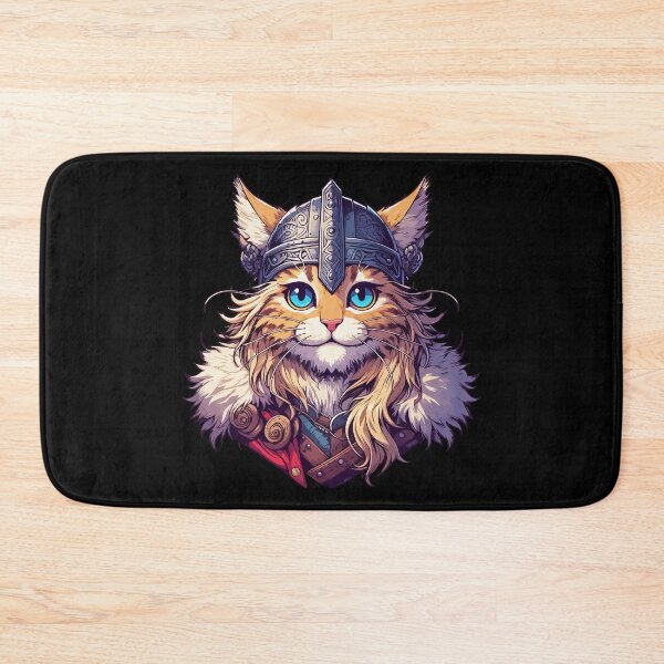 Item preview, Cute Viking Warrior Cat Norse Mythology Anime Portrait designed and sold by TomFrontierArt.
