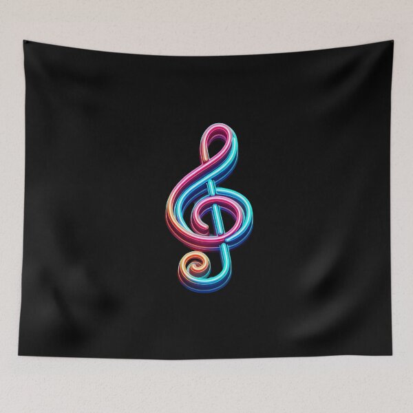 Item preview, Neon Melody: Treble Clef Symphony designed and sold by T-NeonSt.