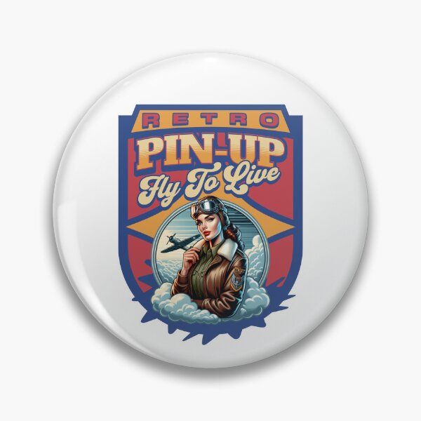 Item preview, Vintage Pilot Princess Aviator Pin-up Art designed and sold by RadoSta.
