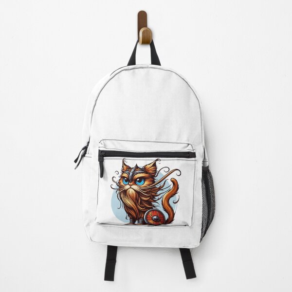 Item preview, Funny Viking Warrior Cat Norse Mythology Cartoon Portrait designed and sold by TomFrontierArt.
