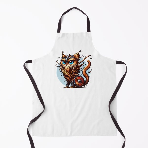 Item preview, Funny Viking Warrior Cat Norse Mythology Cartoon Portrait designed and sold by TomFrontierArt.