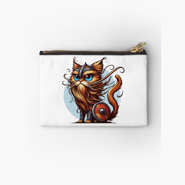 Item preview, Funny Viking Warrior Cat Norse Mythology Cartoon Portrait designed and sold by TomFrontierArt.