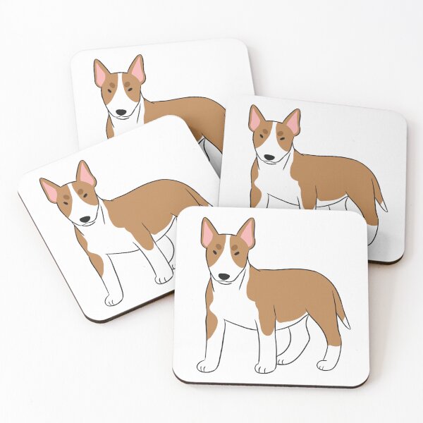 Item preview, Miniature bull terrier dog art designed and sold by Yaragold.