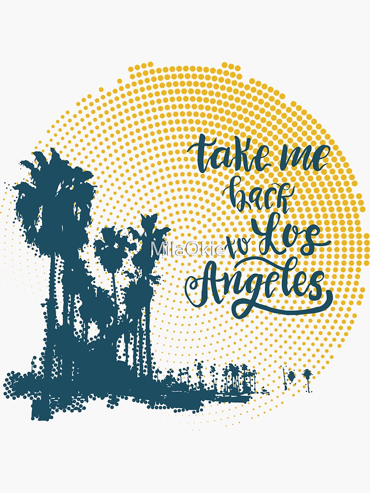 Los angeles sticker modern calligraphy hand Vector Image