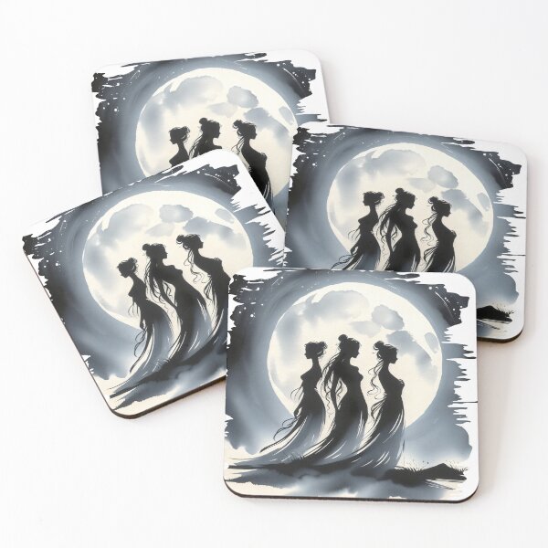 Item preview, Three Muses silhouetted against the Moon designed and sold by Truck Stop One.