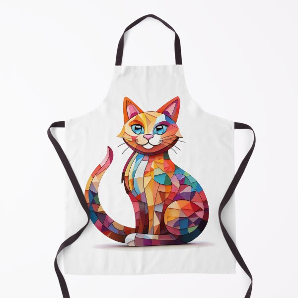 Item preview, Colored mosaic cat designed and sold by GoodThings66.