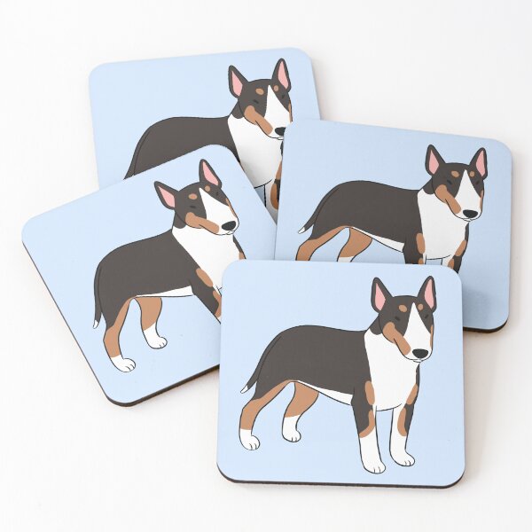 Item preview, Cute Miniature bull terrier dog art designed and sold by Yaragold.