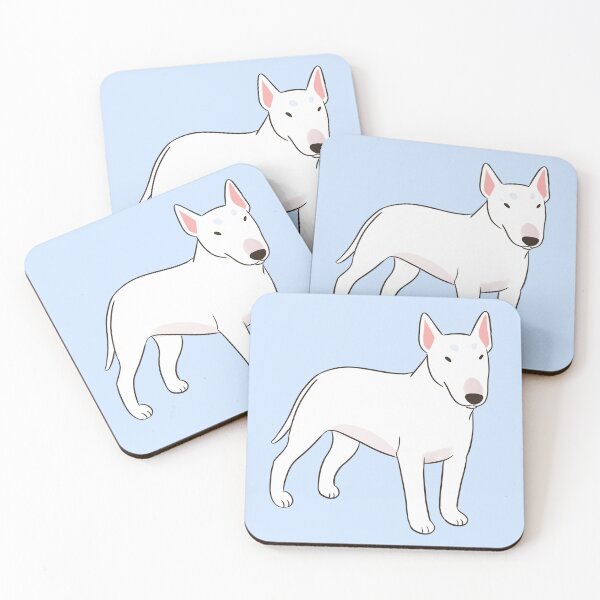 Item preview, Cute Miniature bull terrier dog art designed and sold by Yaragold.