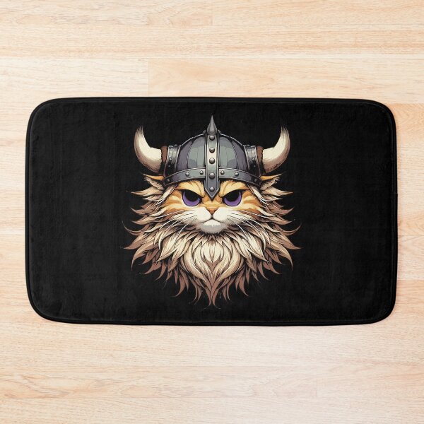 Item preview, Angry Viking Warrior Cat Norse Mythology Anime Portrait designed and sold by TomFrontierArt.