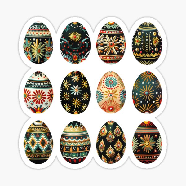 Item preview, Ukrainian Easter Eggs Happy Easter designed and sold by PistachioCream.